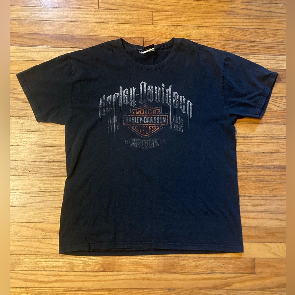 2014 Harley Davidson Motorcycles Dubuque Iowa Black Shirt Size XL